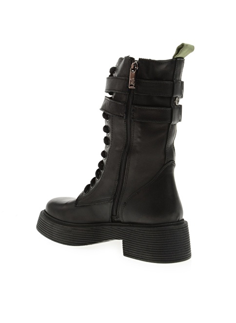 Factory Leather Black Women's Boots ANAPOLIS