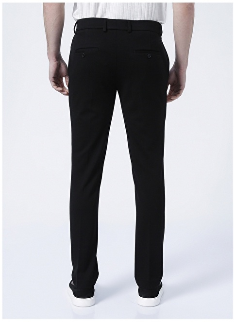 Factory Normal Waist Slim Leg Black Men's Chino Trousers KENYA