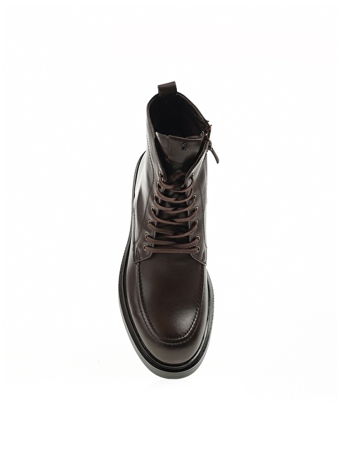 Factory Leather Brown Men's Boots GUNSAN