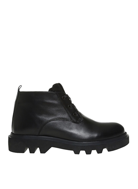 Factory Leather Black Men's Boots POHAN