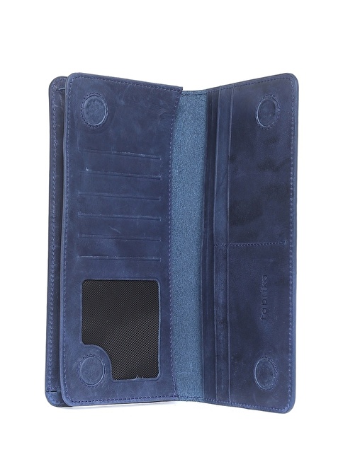 Factory Navy Blue Men's Leather Wallet FRK 253 WITH MAGNET PHONE