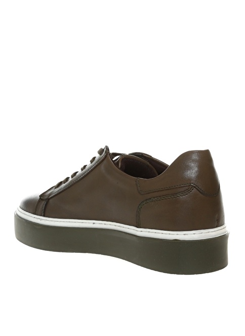 Factory Khaki Men's High Sole Leather Sneaker ANSEON