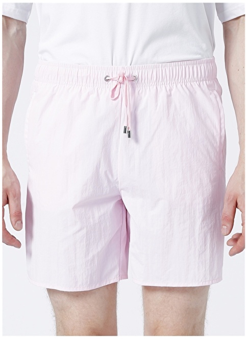 Factory Fab-5 Normal Waist Standard Fit Plain Pink Men's Shorts Swimwear