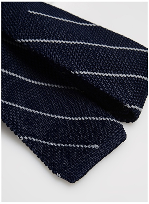 Factory Navy Blue - Gray Men's Tie SS23-ÖK02