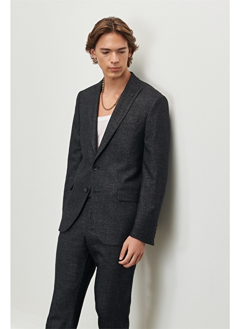 Slim Fit Dovetail Patterned Suit