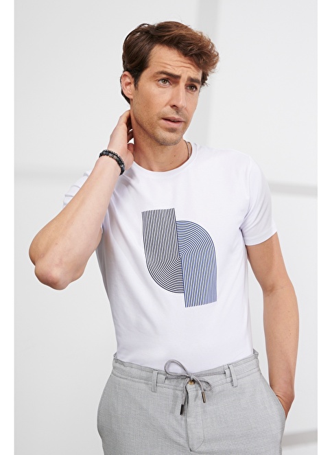 Slim Fit Crew Neck Cotton Short Sleeve T-Shirt